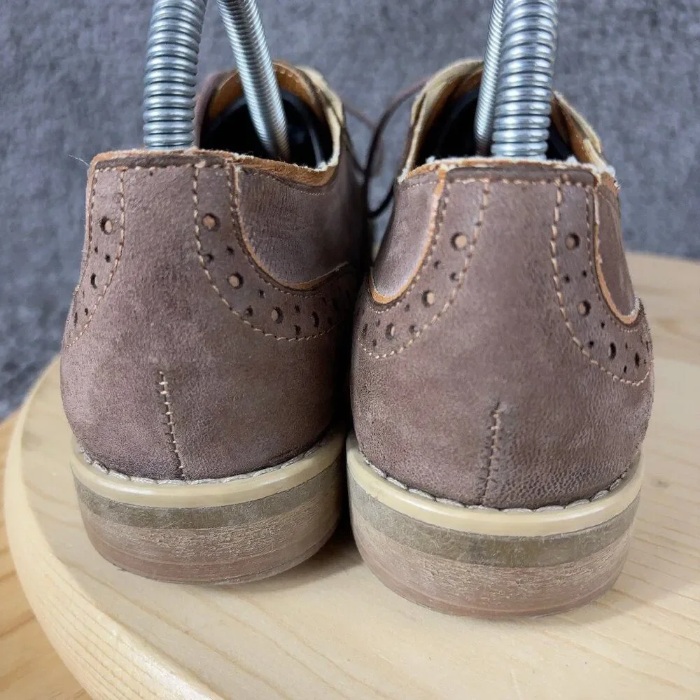 Shoe Embassy Wingtip Oxford Shoe Womens Size 7 Brown Brogue Lace Up EU 38